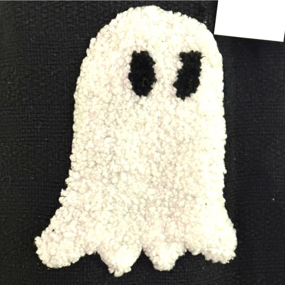 Rachel Zoe Black & White Ghost Blanket with tassels.